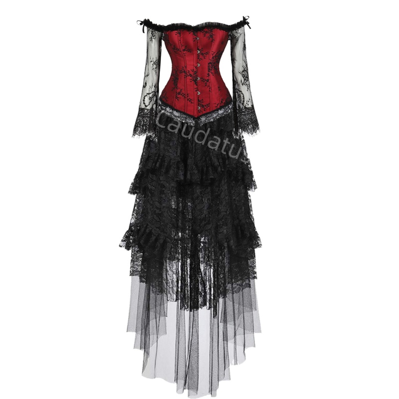 Women'S Green Formal Wear - Corset Dress Plus Size Long Skirt