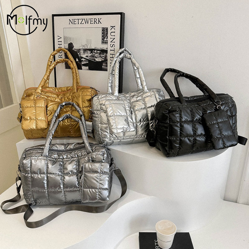 Shoulder Bag Structured - 2pcs Luxury Space Bag Padded Cotton