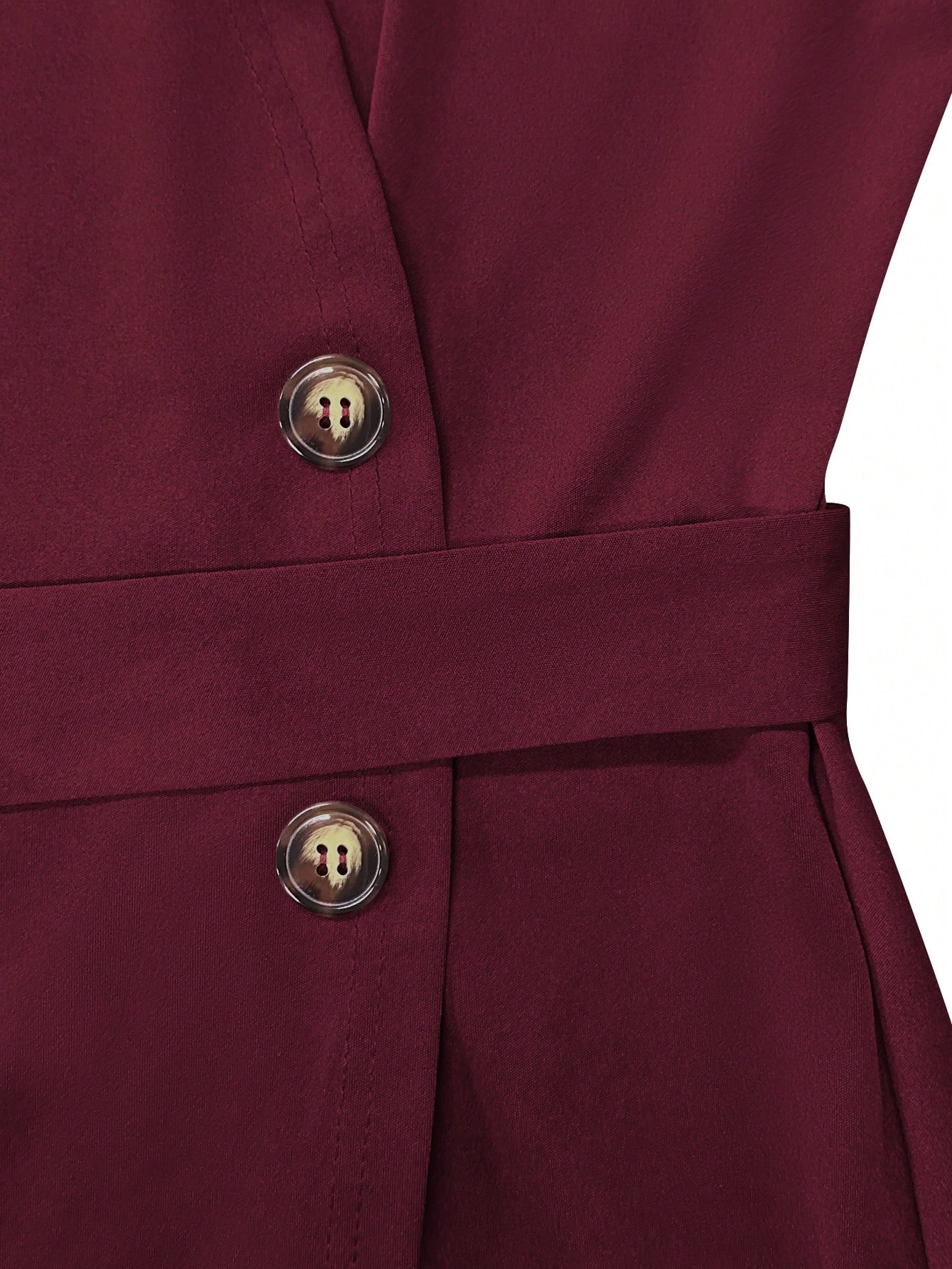 Women Burgundy Wrap Midi Dress - огляд і ціна Wrap Dress Work