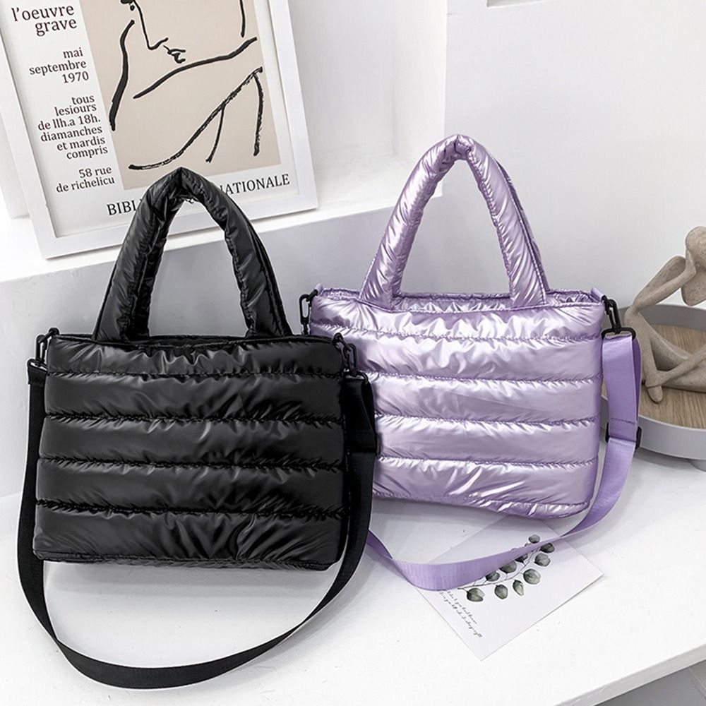 Women Puffer Tote Bag Quilted  - огляд і ціна Shoulder Bag Structured