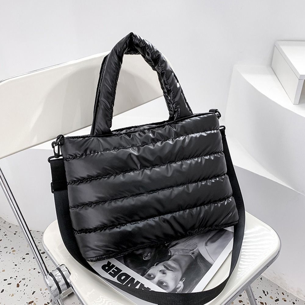 Women Puffer Tote Bag Quilted  - огляд і ціна Shoulder Bag Structured