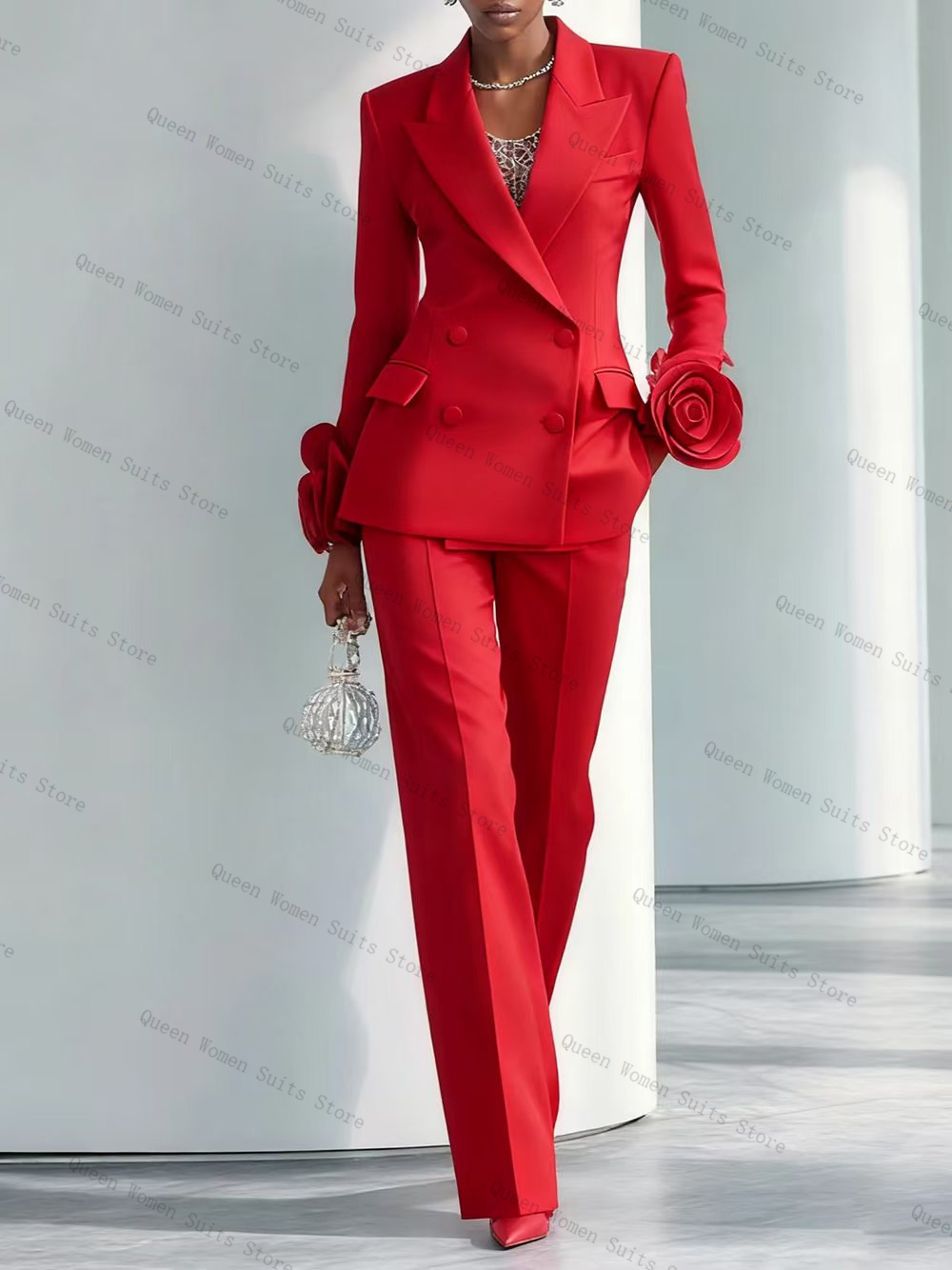 Luxury Red Women Suit Set 2 Pc - огляд і ціна Women'S Formal Wear Tuxedo