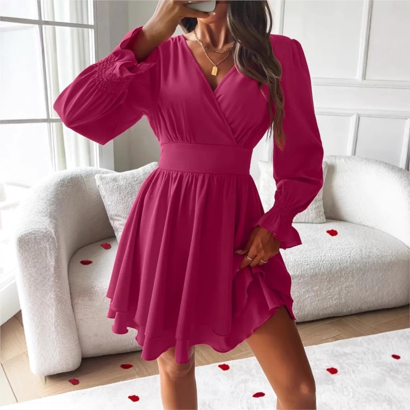 Dresses 2025 Woman Clothing V  - огляд і ціна Wrap Dress Work