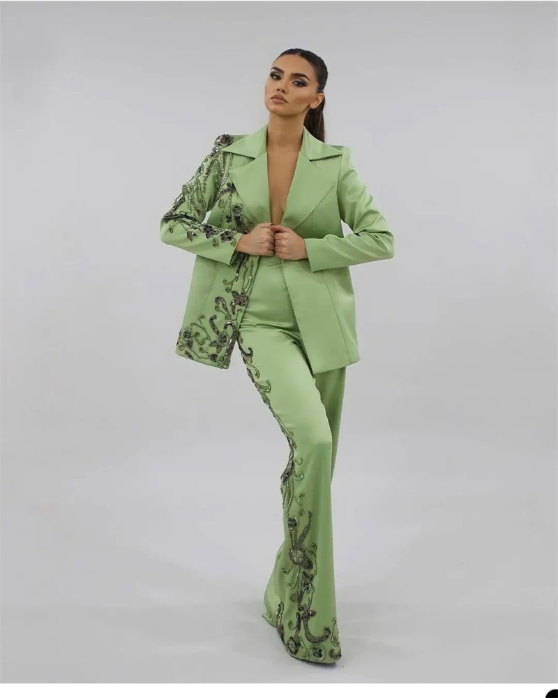Designer Green Satin Women Sui - огляд і ціна Women'S Green Formal Wear