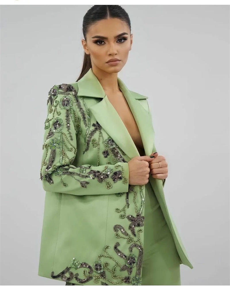Designer Green Satin Women Sui - огляд і ціна Women'S Green Formal Wear